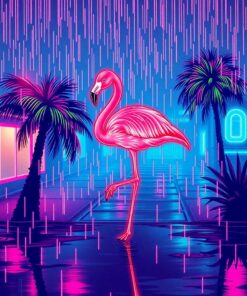 Neon Rain Paint Numbers