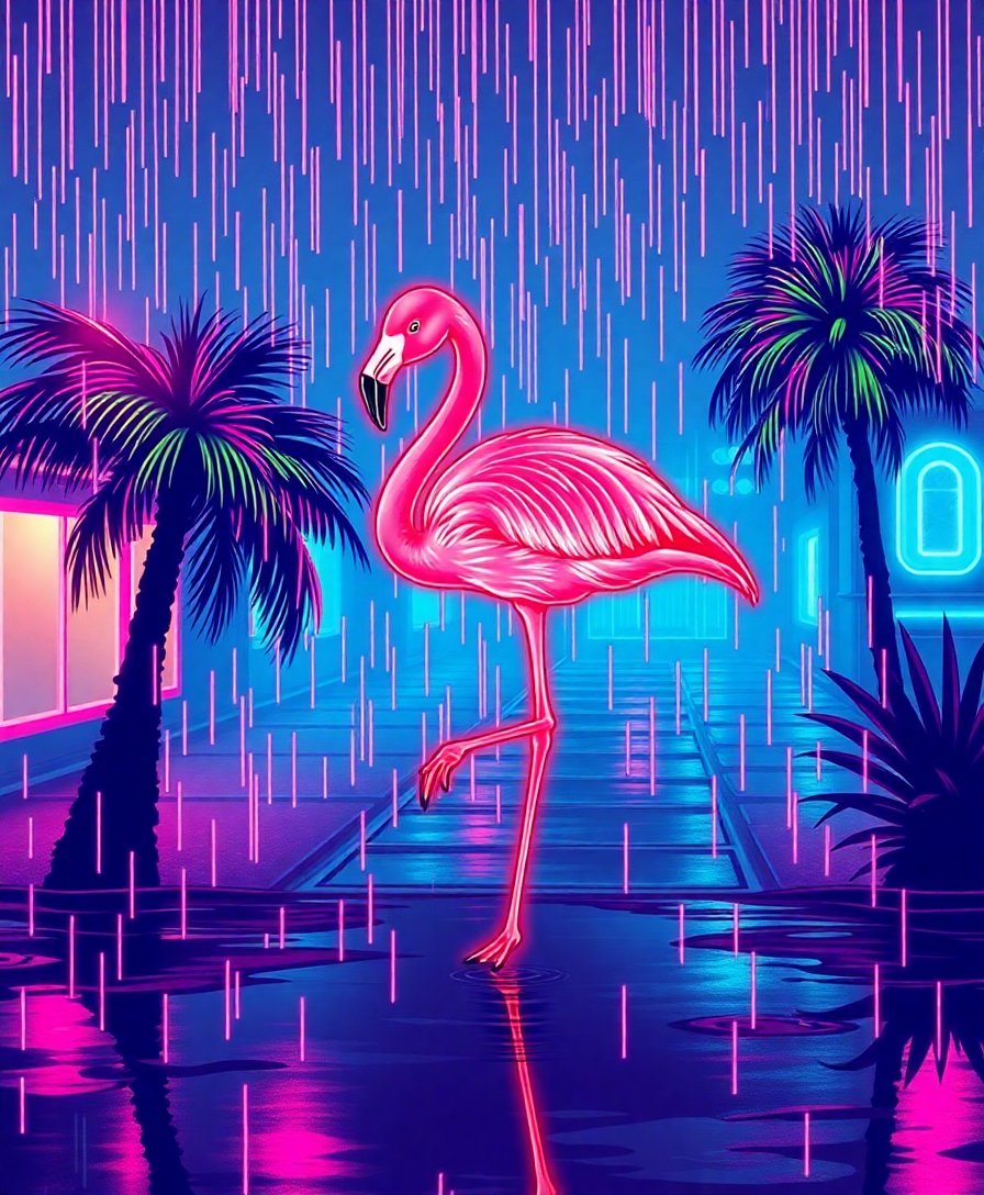 Neon Rain Paint Numbers Neon Rain Paint Numbers