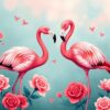 Vintage Flamingo Romance Paint By Numbers