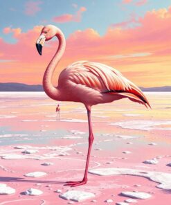Vintage Flamingo Salt Flats Paint By Numbers