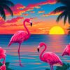Flamingo Sunset Paint Numbers