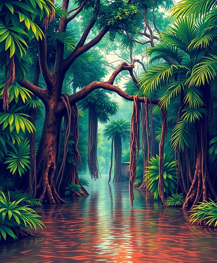 Flooded Banyan Paint Numbers Flooded Banyan Paint Numbers