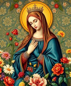 Vintage Flora Holy Mother Paint By Numbers