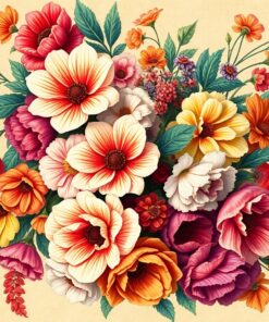 Vintage Floral Rum Bounty Paint By Numbers