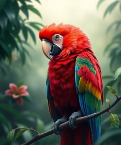 Scarlet Macaw Paint Numbers