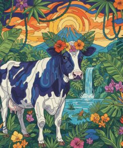 Vintage Friesian Tropical Wall Paint By Numbers