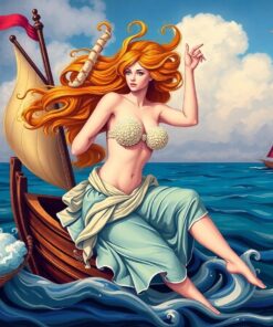 Vintage Galleon Nymph Paint By Numbers