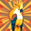 Cockatoo Sunburst Paint Numbers