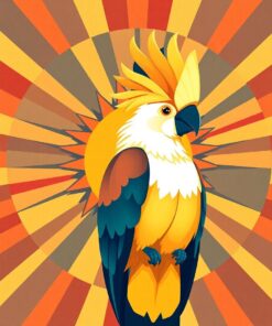 Cockatoo Sunburst Paint Numbers