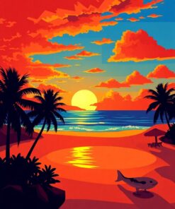 Waikiki Sunset Paint Numbers