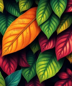 Jungle Leaves Paint Numbers