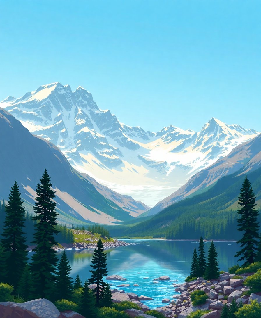 Glacial Oasis Paint Numbers Glacial Oasis Paint Numbers