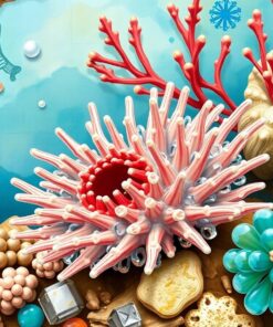 Vintage Glass Urchin Display Paint By Numbers