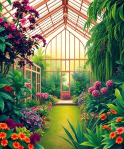 Glasshouse Jungle Paint Numbers