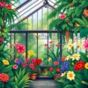 Vintage Glasshouse Jungle Flora Paint By Numbers