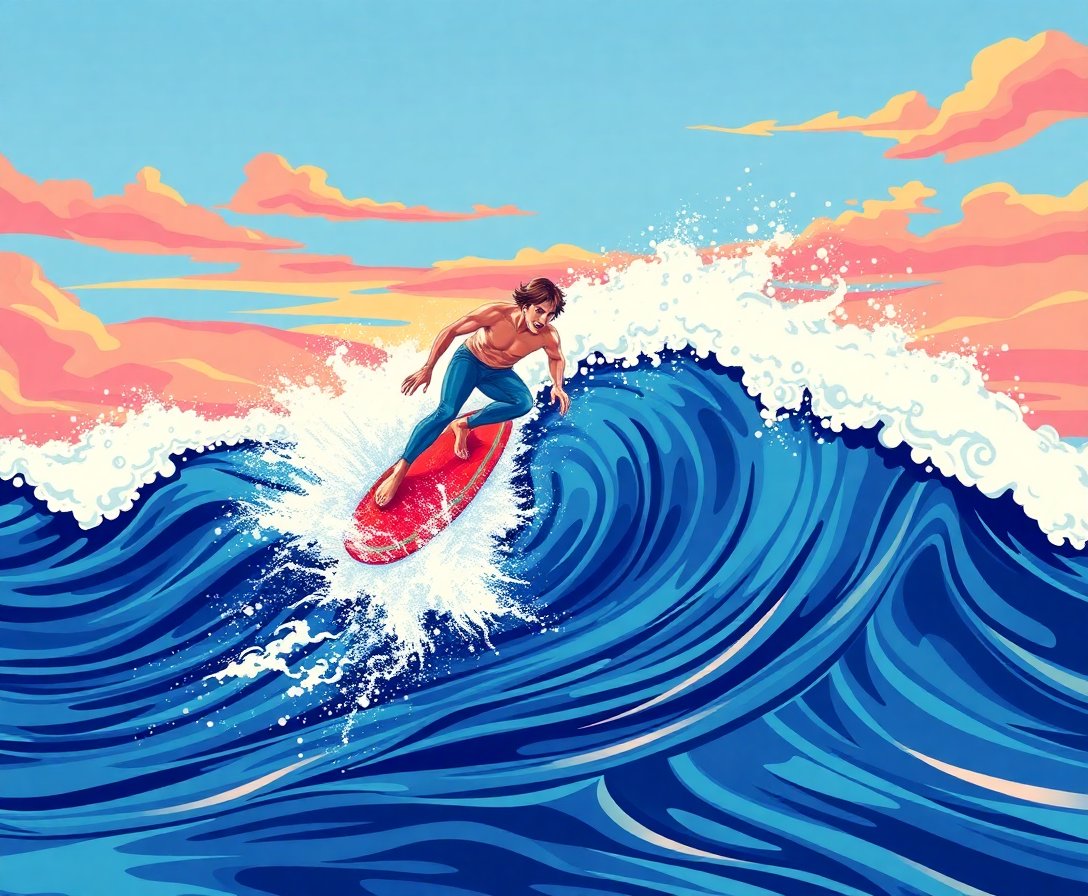 vintage-glassy-wave-rider-paint-by-numbers-kit-retro-surf