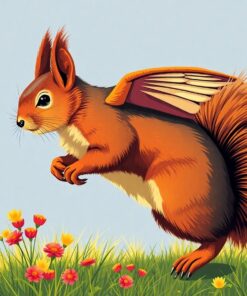 Vintage Gliding Giant Squirrel Paint By Numbers