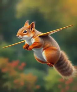 Vintage Gliding Giant Squirrel Paint By Numbers