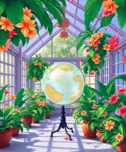 Tropical Blooms Paint Numbers