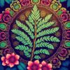 Fern Mandala Paint Numbers