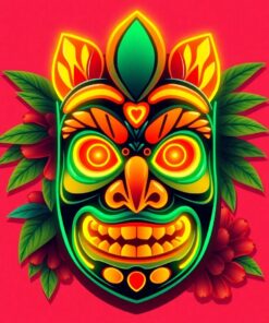 Tiki Mask Paint Numbers