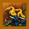 Vintage Golden Hornbills paint by numbers