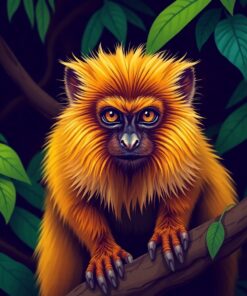 Lion Tamarin Paint Numbers