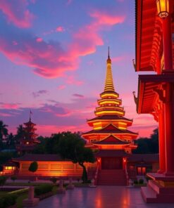 Pagoda Dusk Paint Numbers