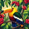 Vintage Golden Toucan Roost Paint By Numbers
