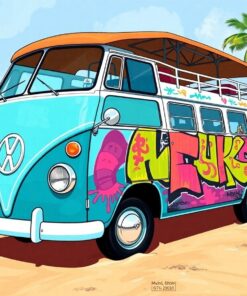 Beach Bus Paint Numbers