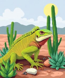 Iguana Oasis Paint Numbers