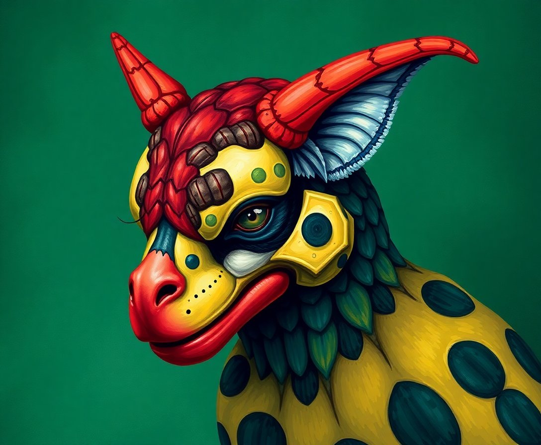 Vintage Harlequin Carapace Study Paint By Numbers Kit completed