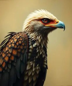 Vintage Harpy Eagle Portrait Paint By Numbers