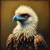 Vintage Harpy Eagle Portrait paint by numbers