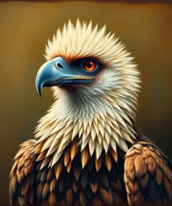 Vintage Harpy Eagle Portrait paint by numbers
