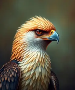 Vintage Harpy Eagle Portrait Paint by Numbers