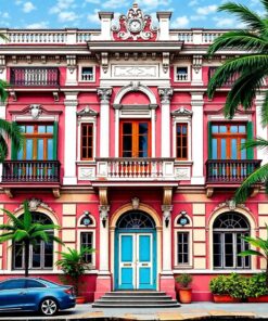 Vintage Havana Mansion Facade Paint By Numbers