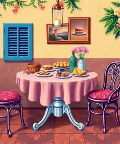 Vintage Havana Pastry Table Paint By Numbers