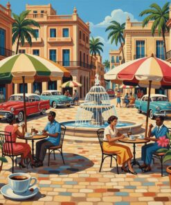 Vintage Havana Plaza Espresso Paint By Numbers