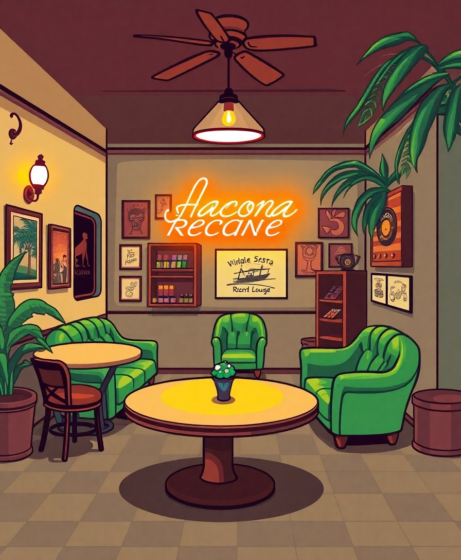 Vintage Havana Record Lounge Paint By Numbers