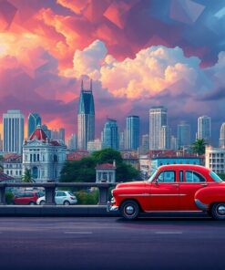 Vintage Havana Stormy Skyline Paint By Numbers