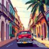 Vintage Havana Street Paint By Numbers