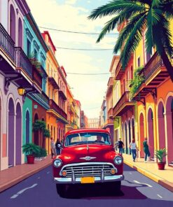 Vintage Havana Street Paint By Numbers