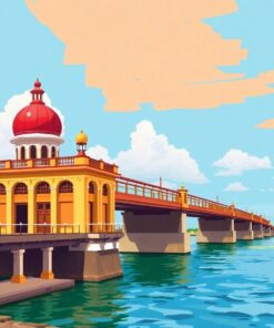 Vintage Havana Toll Bridge Paint By Numbers