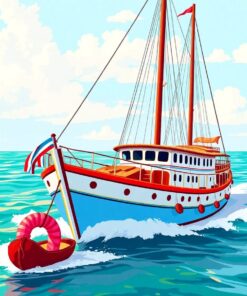 Vintage Havana Yacht Departure Paint By Numbers