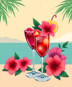 Floral Cocktail Paint Numbers