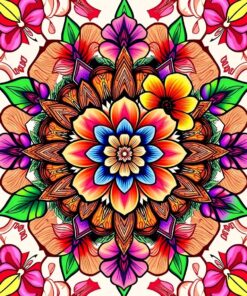 Floral Mandala Paint Numbers