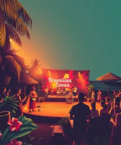 Vintage Hawaiian Luau Concert Paint By Numbers