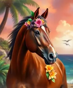 Vintage Hawaiian Mare Paint By Numbers