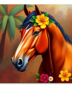 Vintage Hawaiian Mare Paint By Numbers